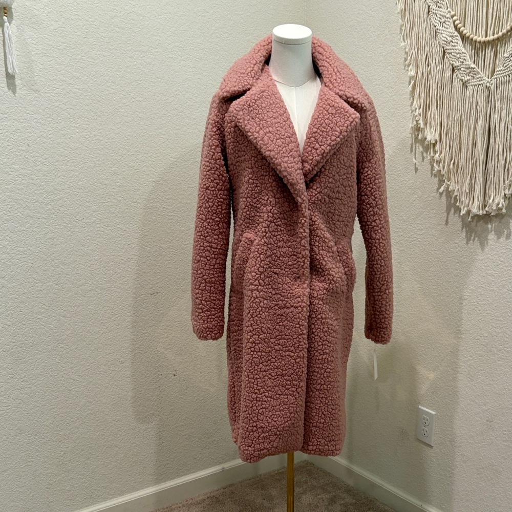 Lucky Brand Dusty Pink Teddy Jacket